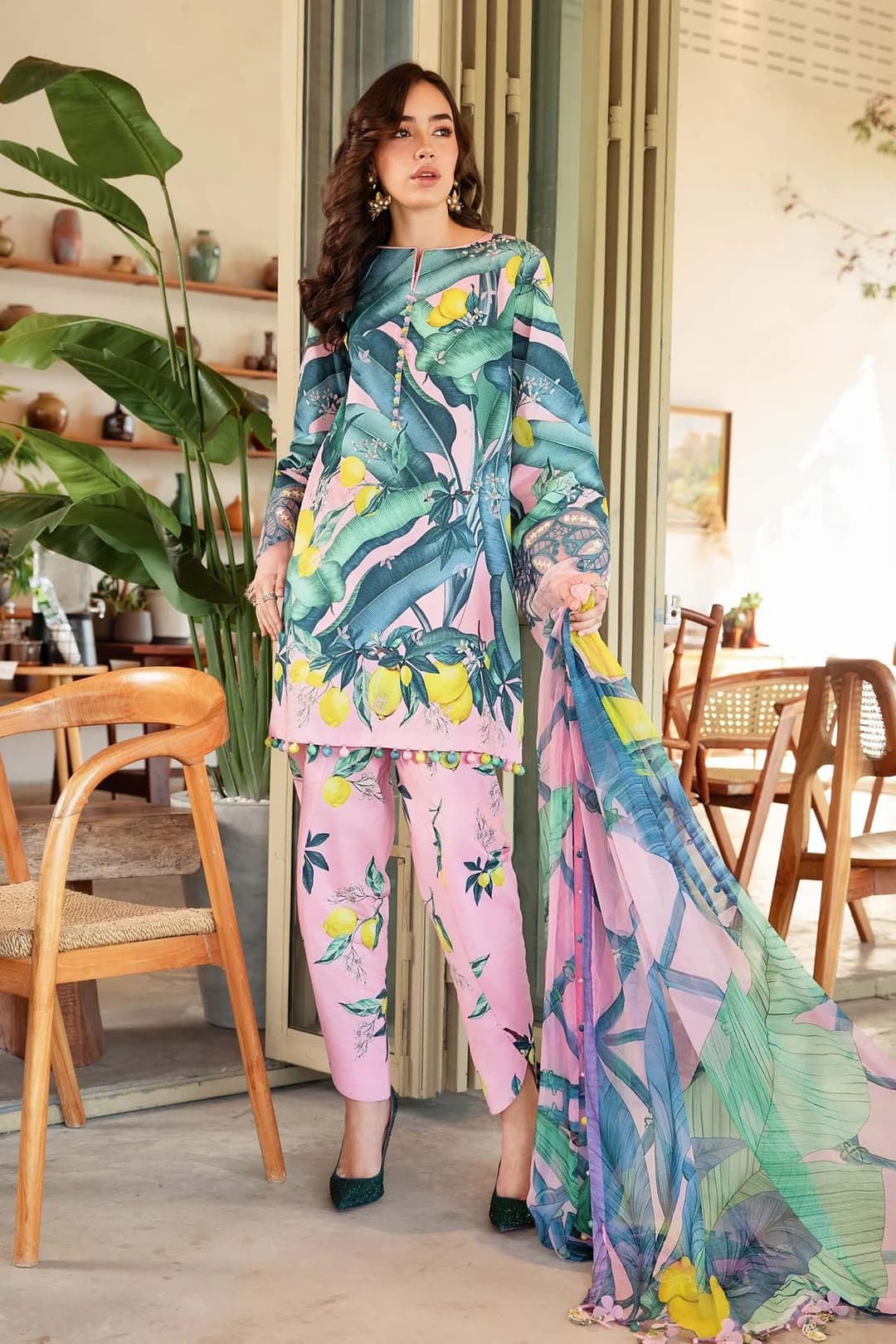 M print unstitched lawn 3pc