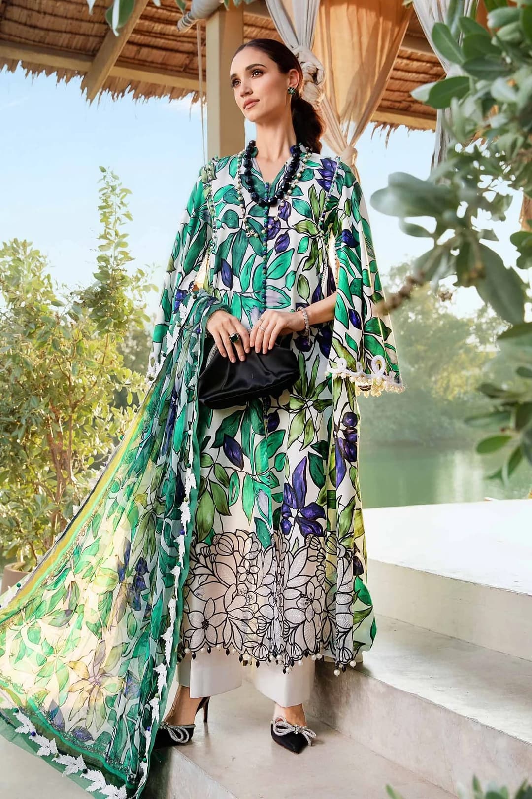 M print unstitched lawn 3pc