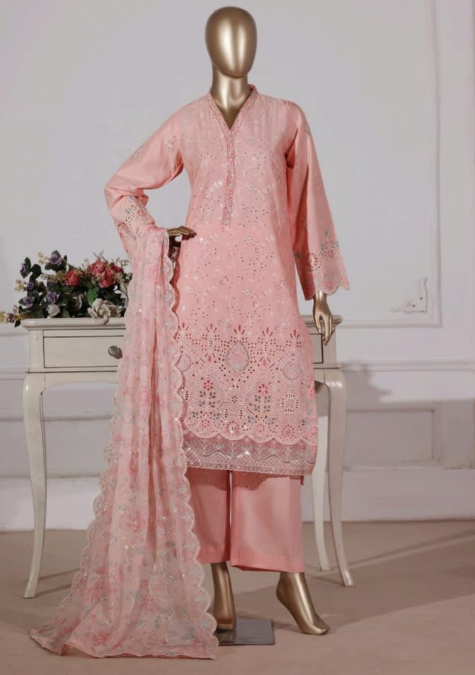 BIN SAEED Luxury Embroidered 3pc Lawn