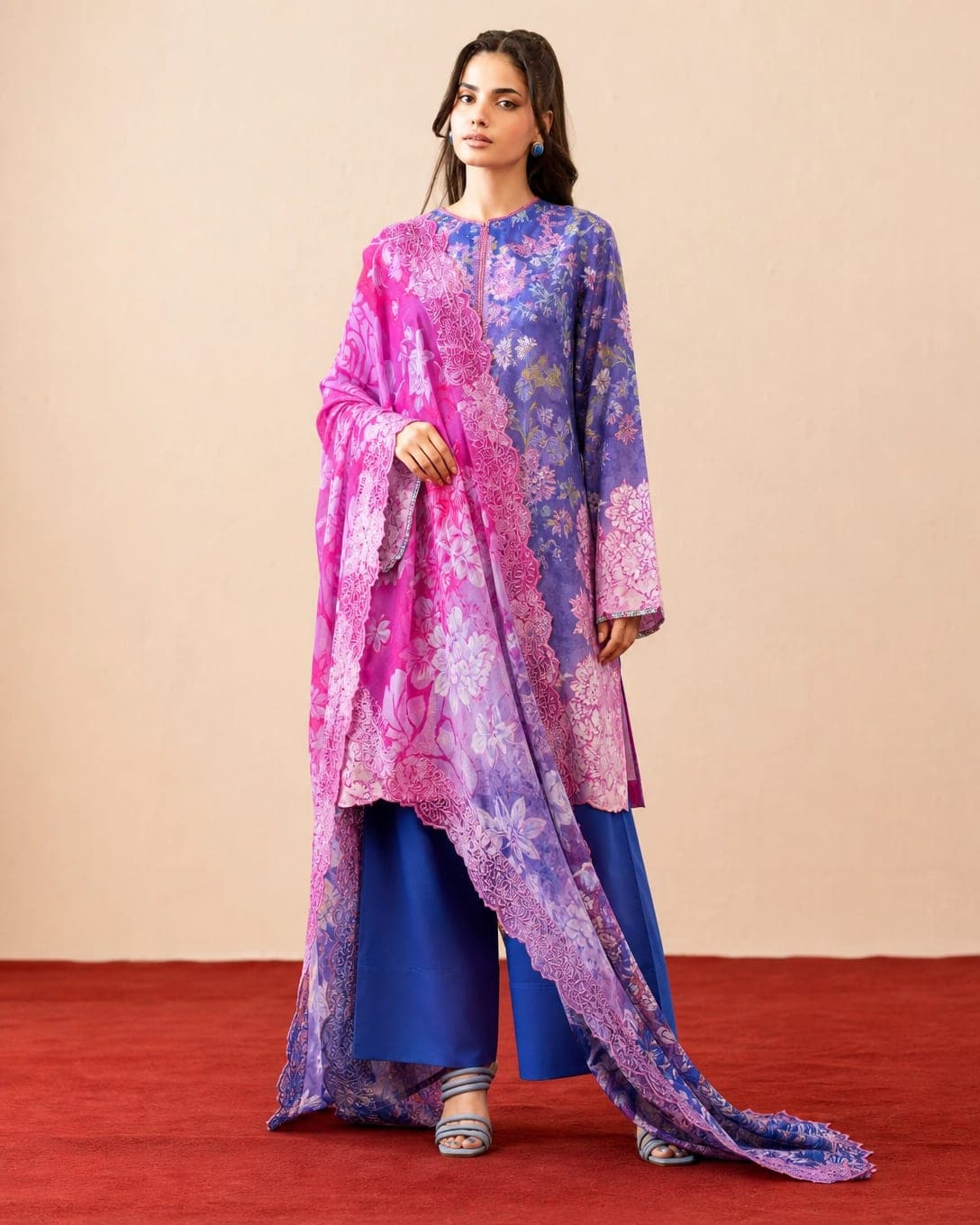 GullNar Unstitched 3PC Suit by Sabi Unique Collection