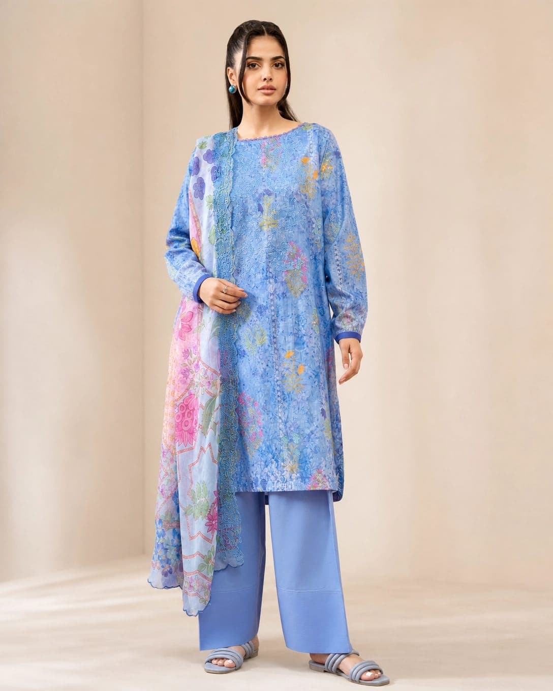 GullNar 3PC Lawn Collection Unstitched Suit